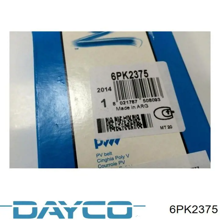 Купить 6PK2375 Dayco Ремень генератора