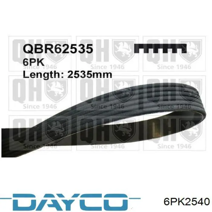 6PK2540 Dayco Поликлиновый ремень