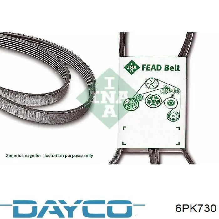 Клиновый ремень Dayco 6PK730 цена, от 6.44 USD