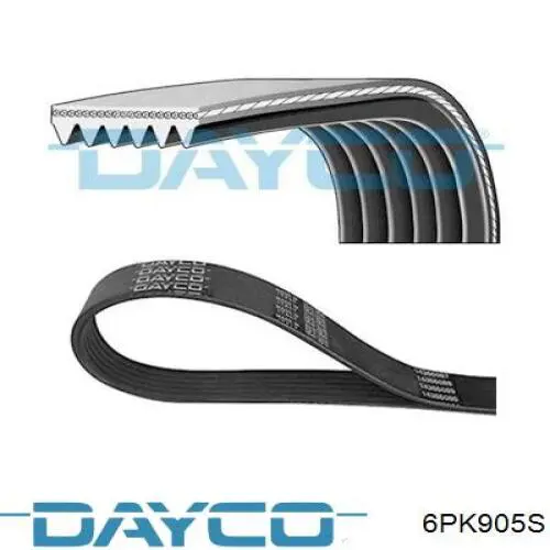 Correa trapezoidal 6PK905S Dayco