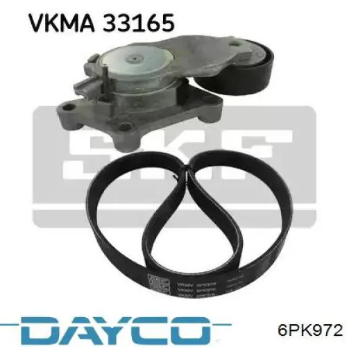 Клиновый ремень Dayco 6PK972 цена, от 11.87 USD