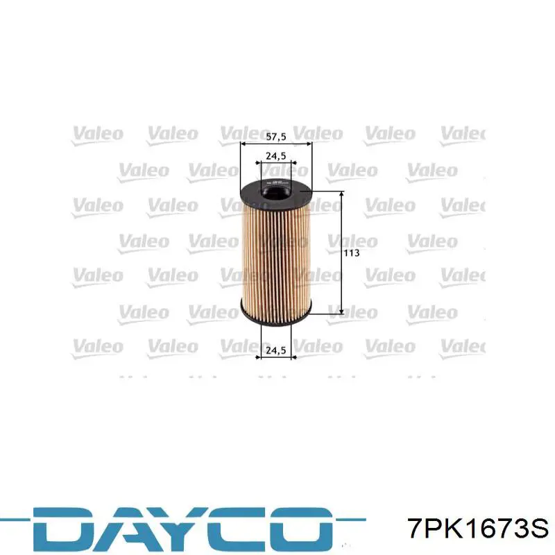 Купить 7PK1673S Dayco Ремень генератора