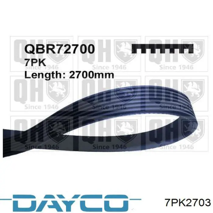 7PK2703 Dayco Поликлиновый ремень