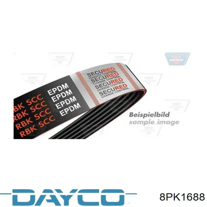 8PK1688 Dayco ремень генератора