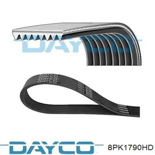 Клиновый ремень Dayco 8PK1790HD цена, от 14.16 USD