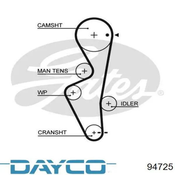 94725 Dayco correia do mecanismo de distribuição de gás
