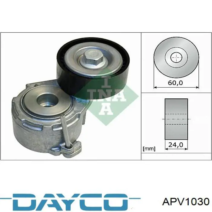 Роликовий модуль натяжителя ремня Dayco APV1030 цена, от 25.87 USD