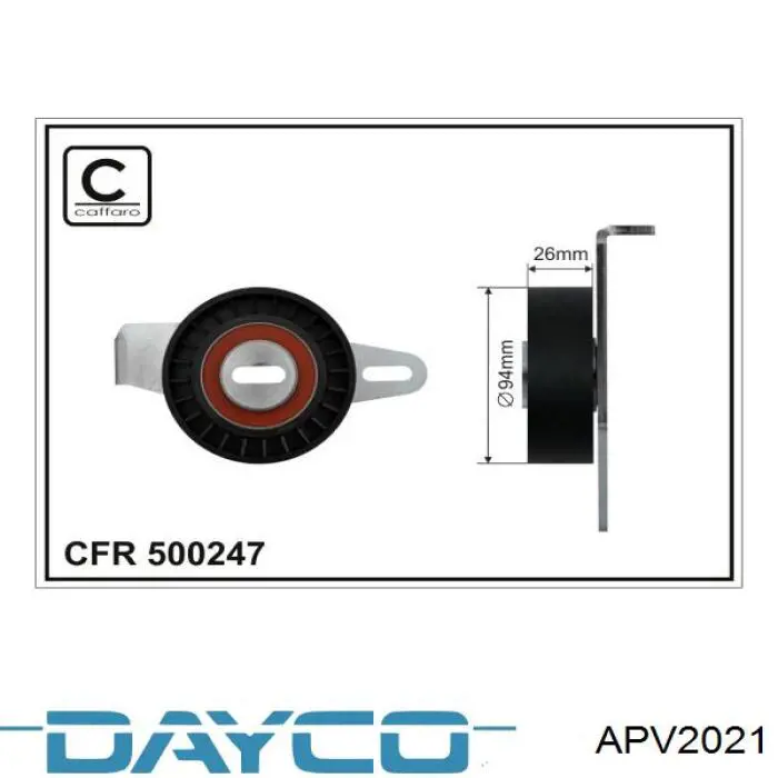 Натяжной ролик Dayco APV2021 цена, от 35.99 USD