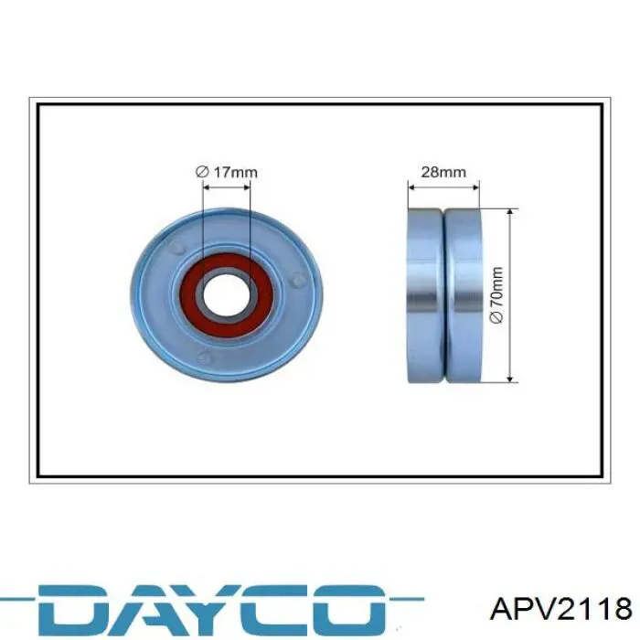 Паразитный ролик APV2118 Dayco