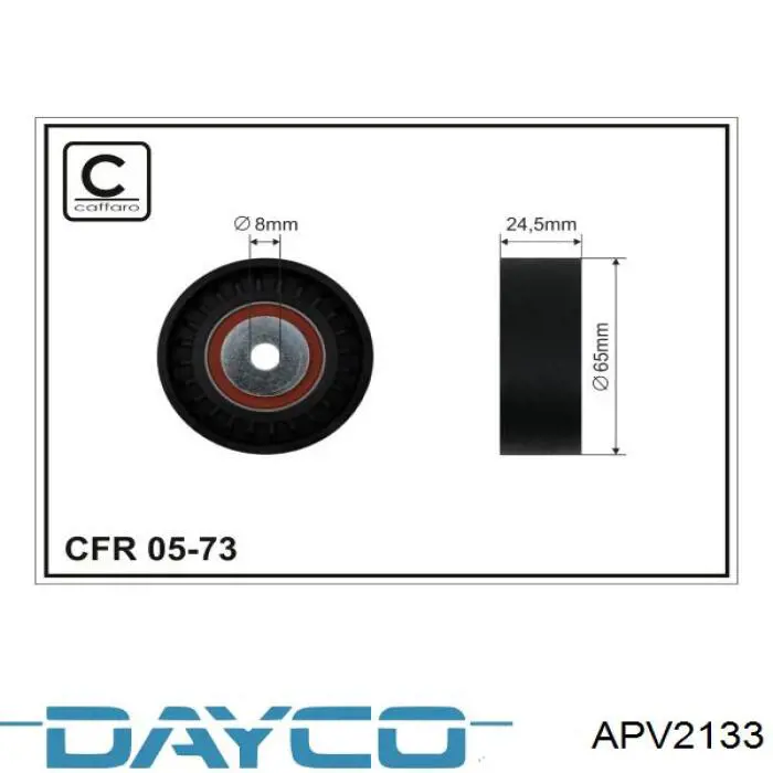 APV2133 Dayco rolo parasita da correia de transmissão