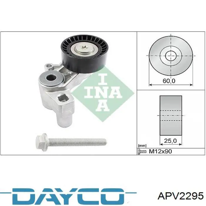 Роликовий модуль натяжителя ремня Dayco APV2295 цена, от 42.42 USD