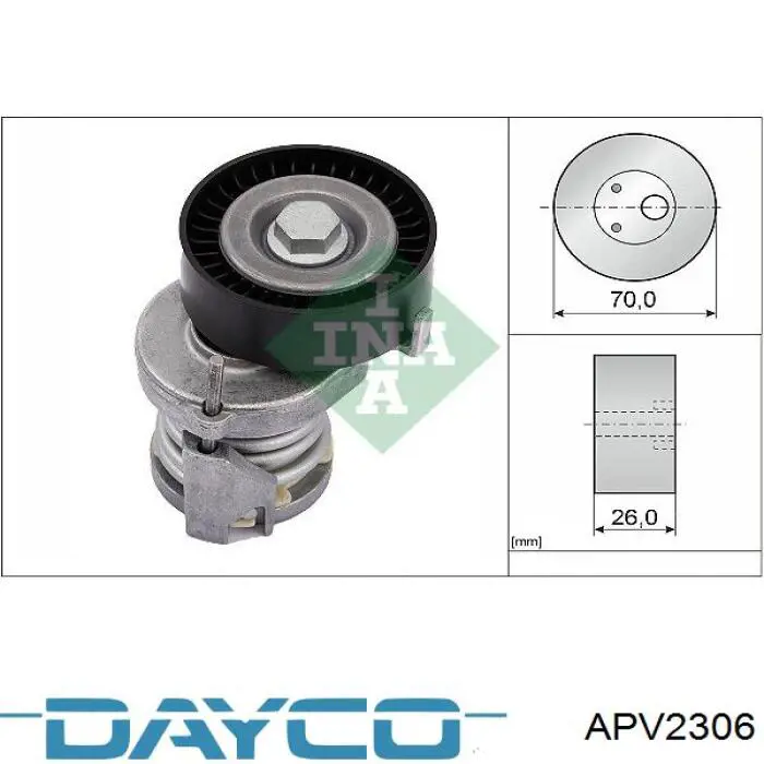 Купить APV2306 Dayco Натяжитель приводного ремня
