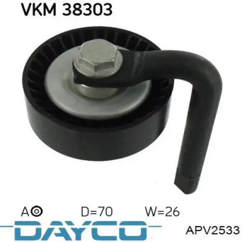 APV2533 Dayco rolo de reguladora de tensão da correia de transmissão