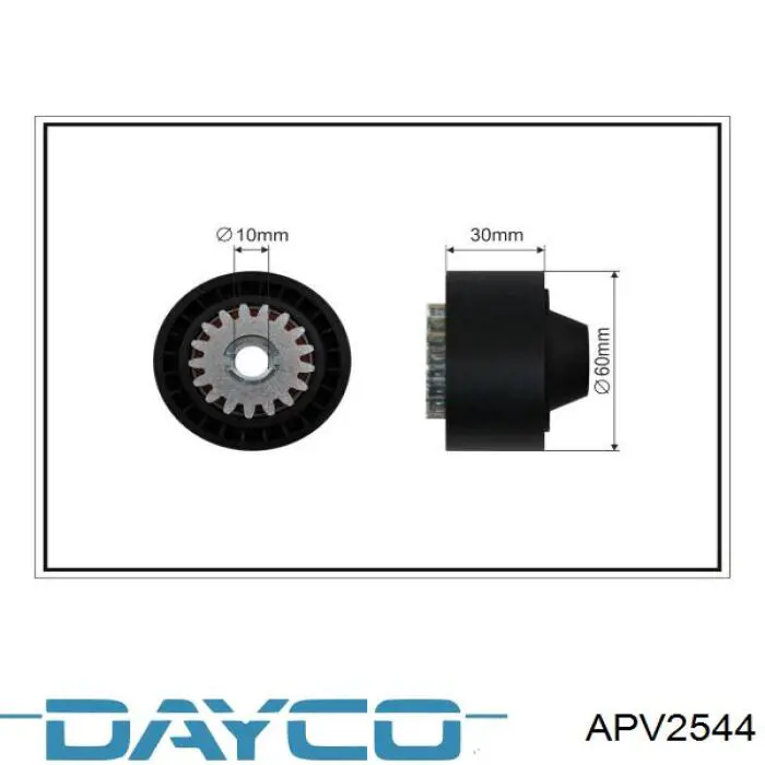 Купить APV2544 Dayco Натяжной ролик