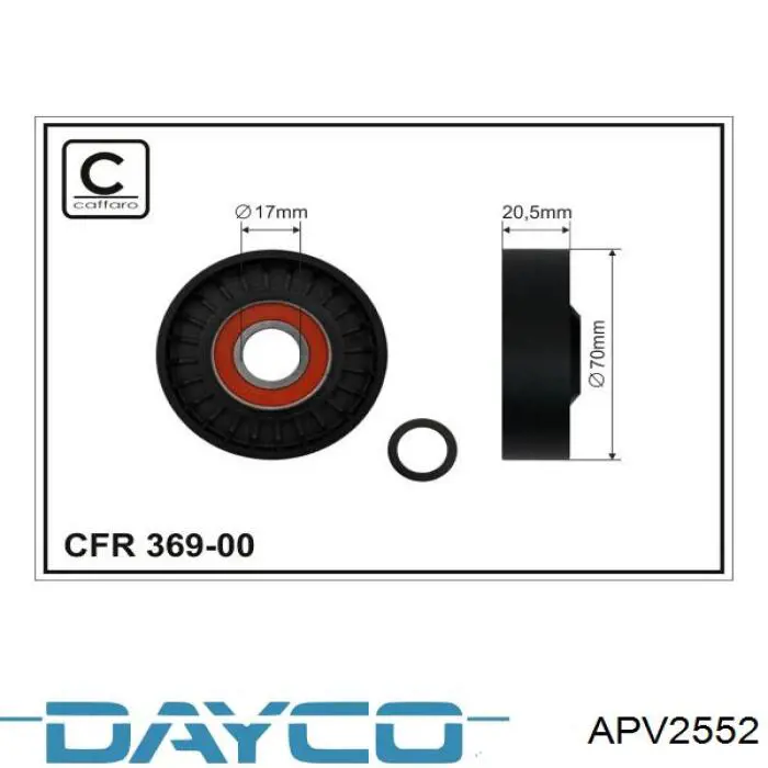 APV2552 Dayco reguladora de tensão da correia de transmissão