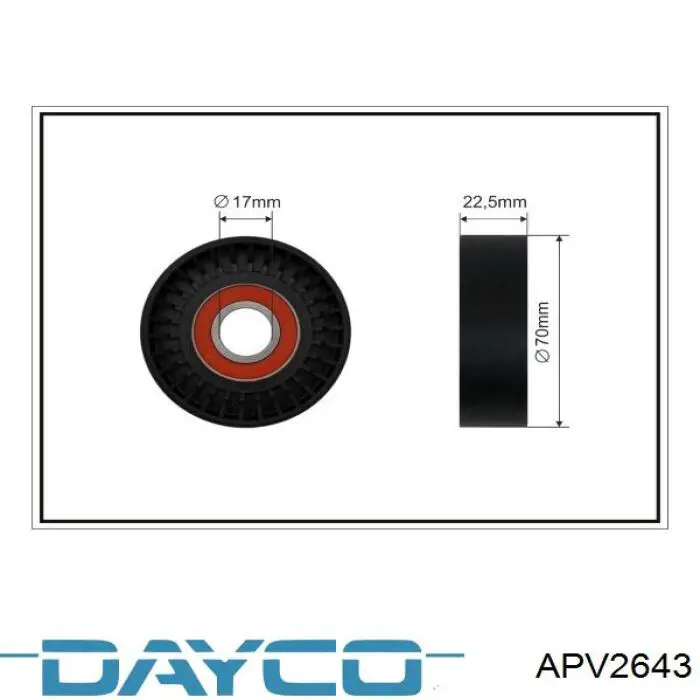 Tensor de correa de alternador APV2643 Dayco