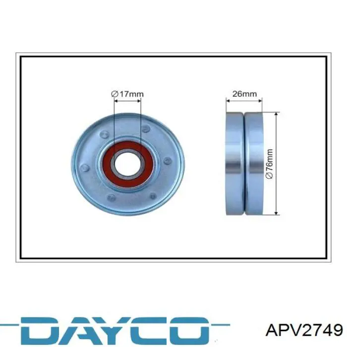 Роликовий модуль натяжителя ремня Dayco APV2749 цена, от 36.03 USD