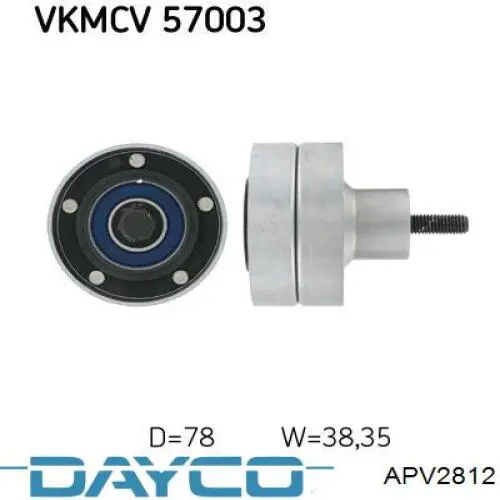 APV2812 Dayco Ролик натяжителя ремня агрегатов