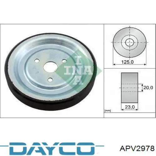 Купить APV2978 Dayco Шкив помпы