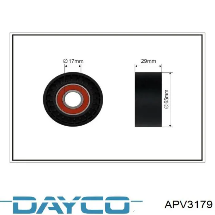 Натяжная планка поликлинового ремня Dayco APV3179