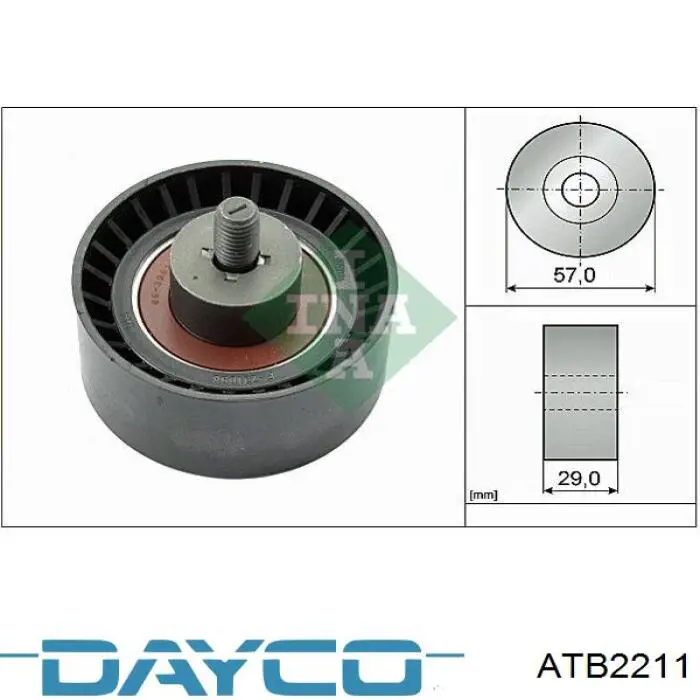 Ролик ремня ГРМ, паразитный Dayco ATB2211