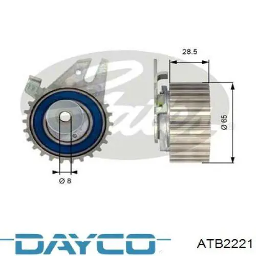 Ролик натяжителя ремня газораспределения Dayco ATB2221 цена, от 37.62 USD