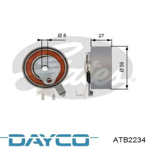 Купить ATB2234 Dayco Ролик натяжителя газораспределительного ремня