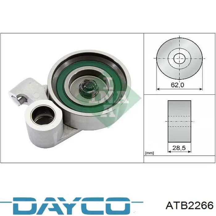Ролик натяжителя ремня газораспределения Dayco ATB2266 цена, от 21.93 USD