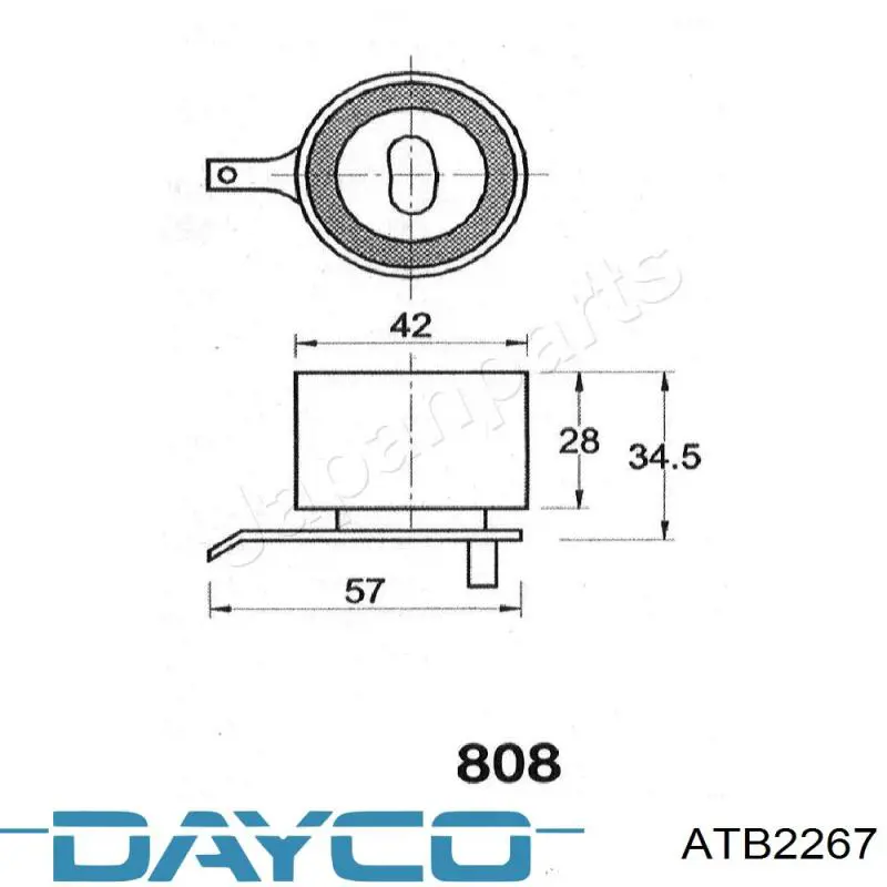 Купить ATB2267 Dayco Ролик натяжителя газораспределительного ремня