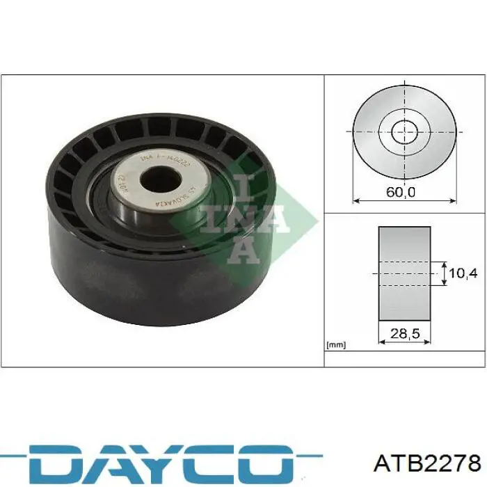 Обводной ролик ремня ГРМ Dayco ATB2278 цена, от 12.05 USD