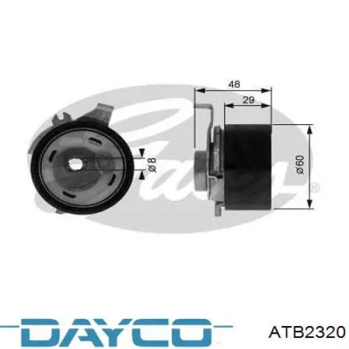 Ролик натяжителя ремня газораспределения Dayco ATB2320 цена, от 32.21 USD