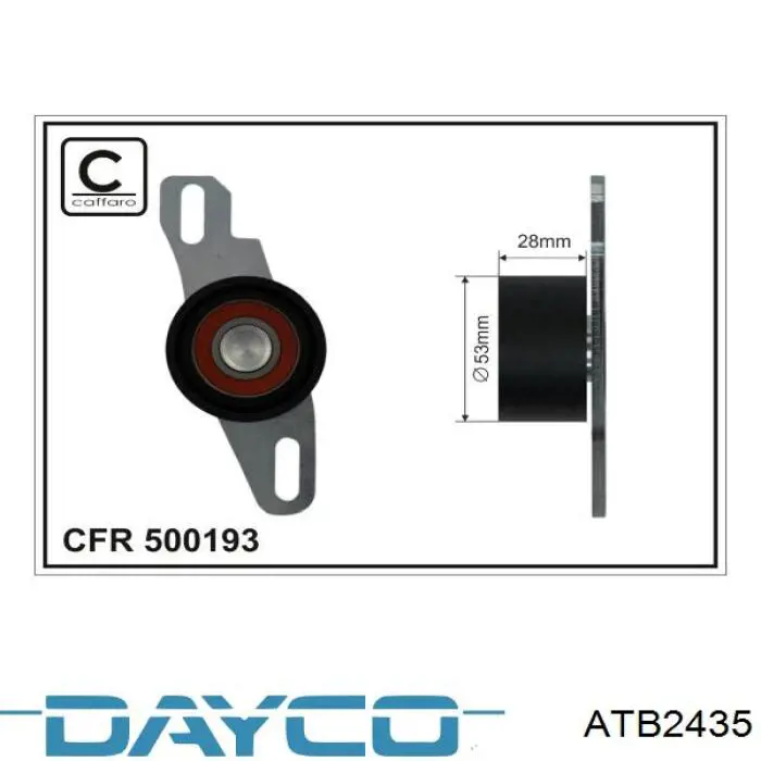 Ролик натяжителя ремня газораспределения Dayco ATB2435 цена, от 8.27 USD