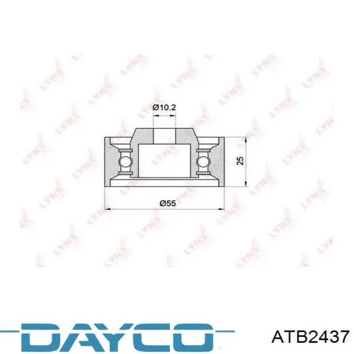 Паразитный ролик ГРМ ATB2437 Dayco