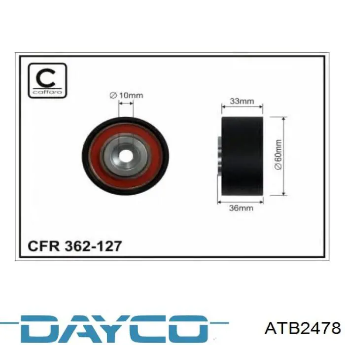 Купить ATB2478 Dayco Ведуший ролик ГРМ