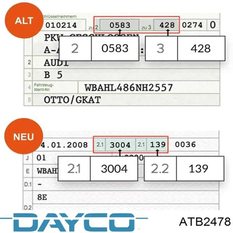 Паразитный ролик ГРМ ATB2478 Dayco