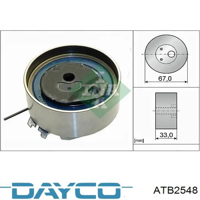 Натяжной ролик ремня ГРМ Dayco ATB2548 цена, от 59.00 USD