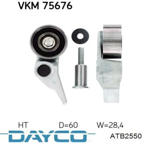 Ролик натяжителя ремня газораспределения Dayco ATB2550 цена, от 64.48 USD