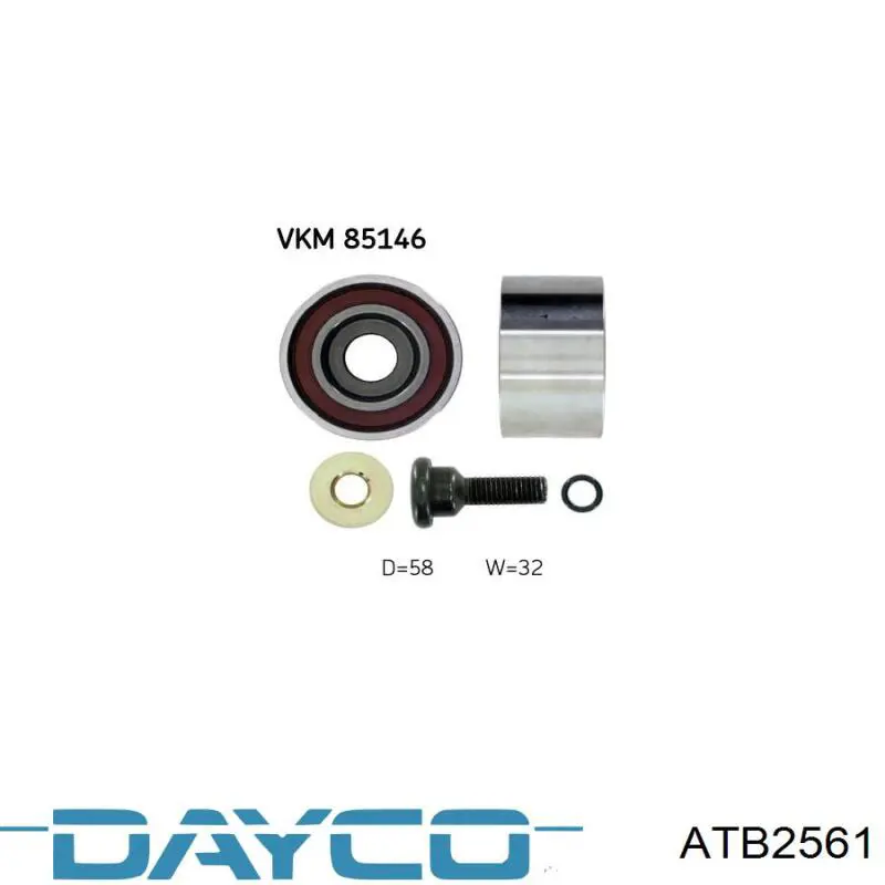 Купить ATB2561 Dayco Ведуший ролик ГРМ