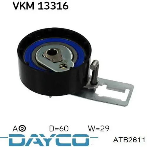 ATB2611 Dayco Ролик натяжителя ремня ГРМ