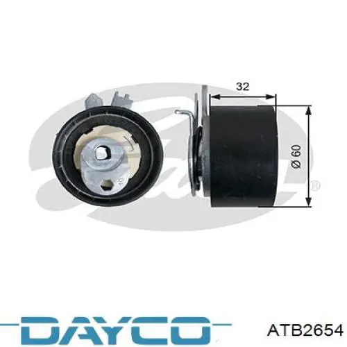 Ролик натяжителя ремня газораспределения Dayco ATB2654 цена, от 43.46 USD