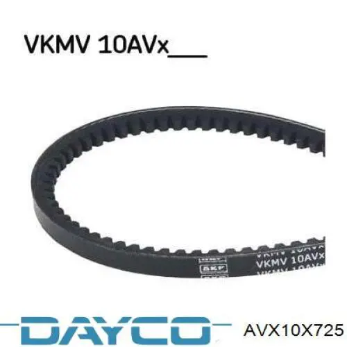 Клиновый ремень Dayco AVX10X725 цена, от 2.74 USD