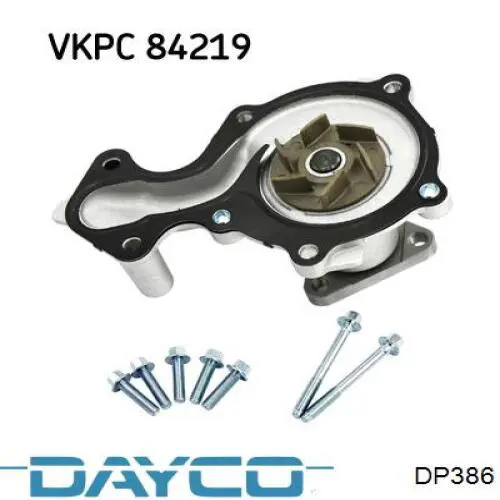Помпа водяная, (насос) охлаждения, в сборе с корпусом Dayco DP386 цена, от 52.07 USD