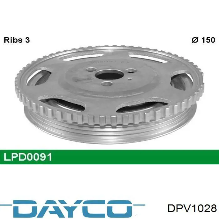 Купить DPV1028 Dayco Шкив-демпфер коленвала