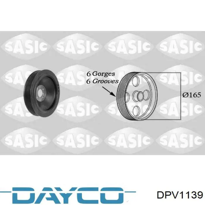 DPV1139 Dayco Шкив коленчатого вала