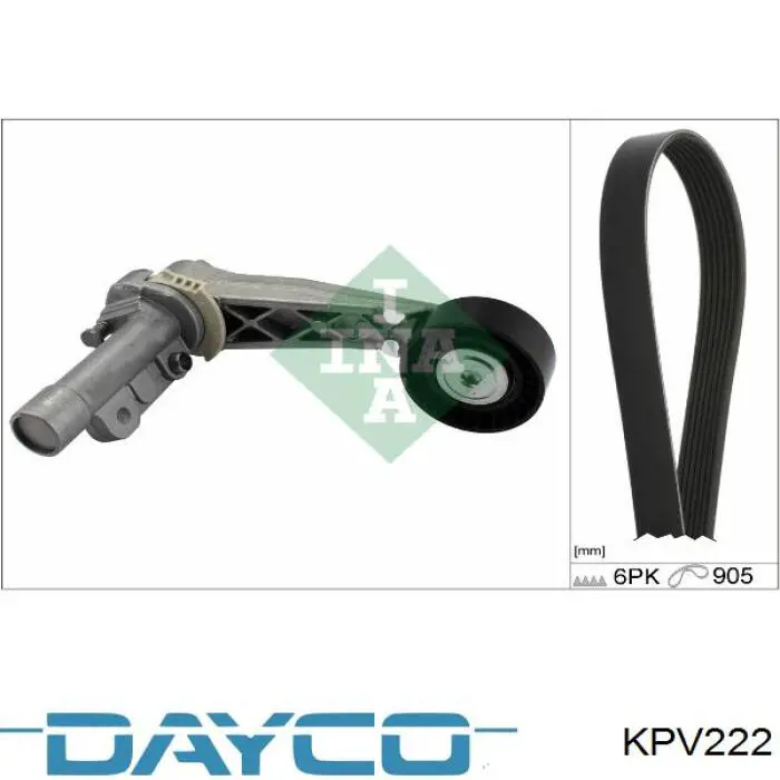 Купить KPV222 Dayco Ремень приводной