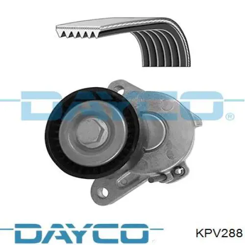 KPV288 Dayco ремень агрегатов приводной, комплект