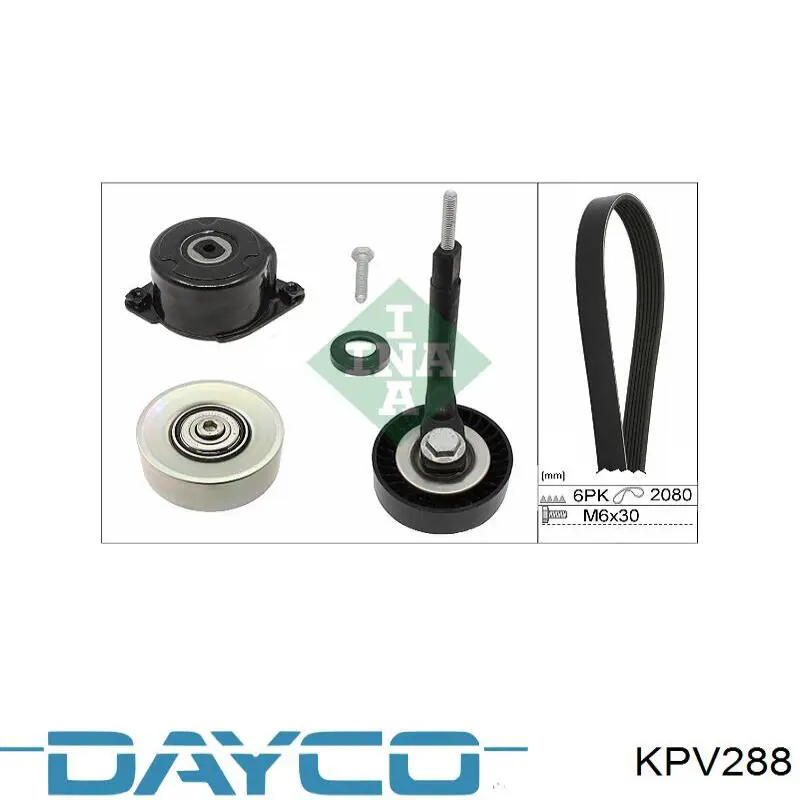 Correa De Transmision, juego completo KPV288 Dayco