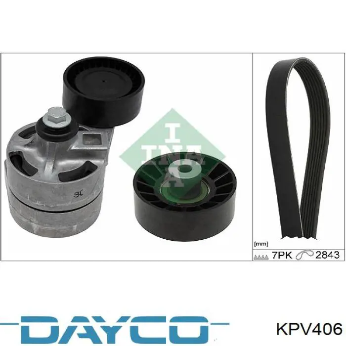 Ремень агрегатов приводной, комплект Dayco KPV406 цена, от 119.68 USD