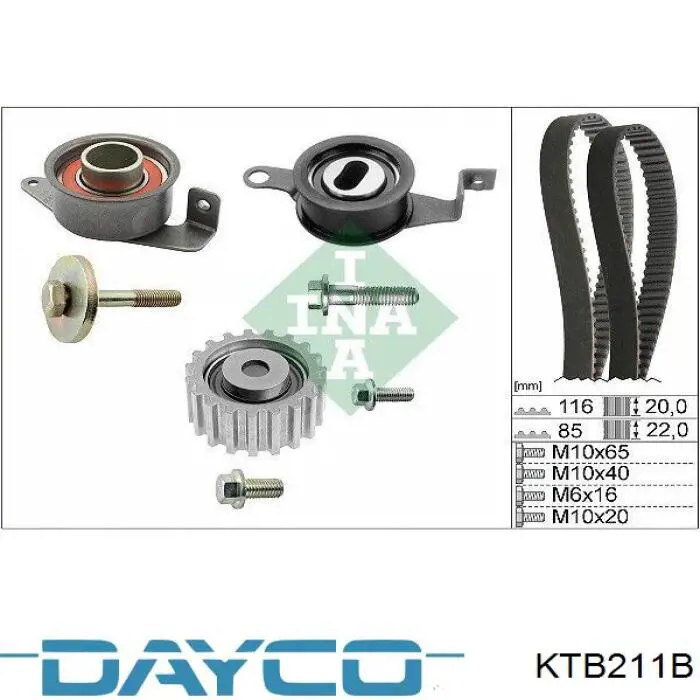 KTB211B Dayco комплект грм
