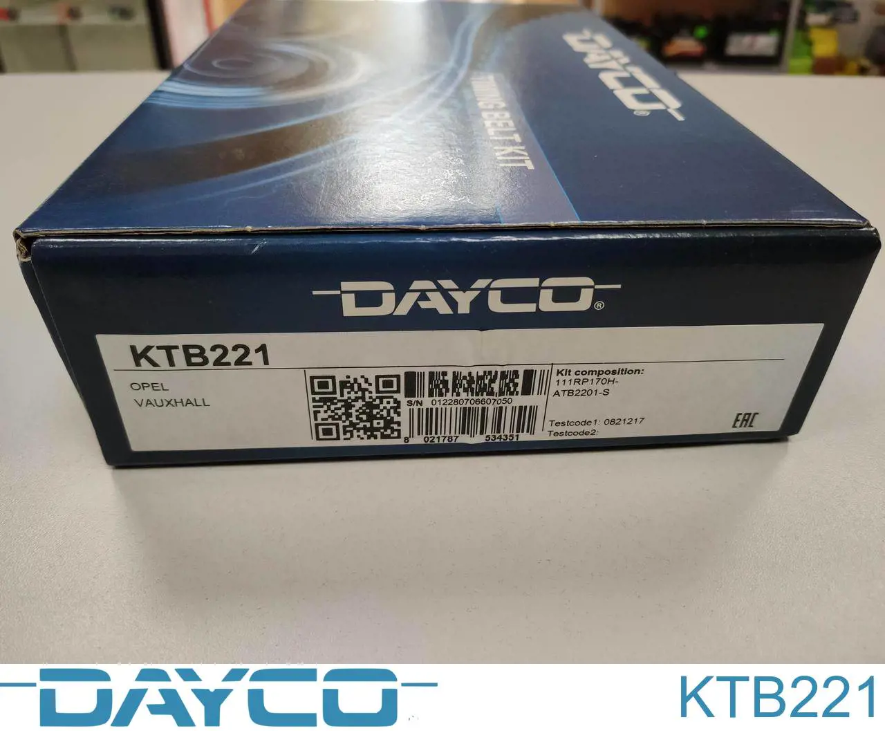 Ремень ГРМ, комплект Dayco KTB221